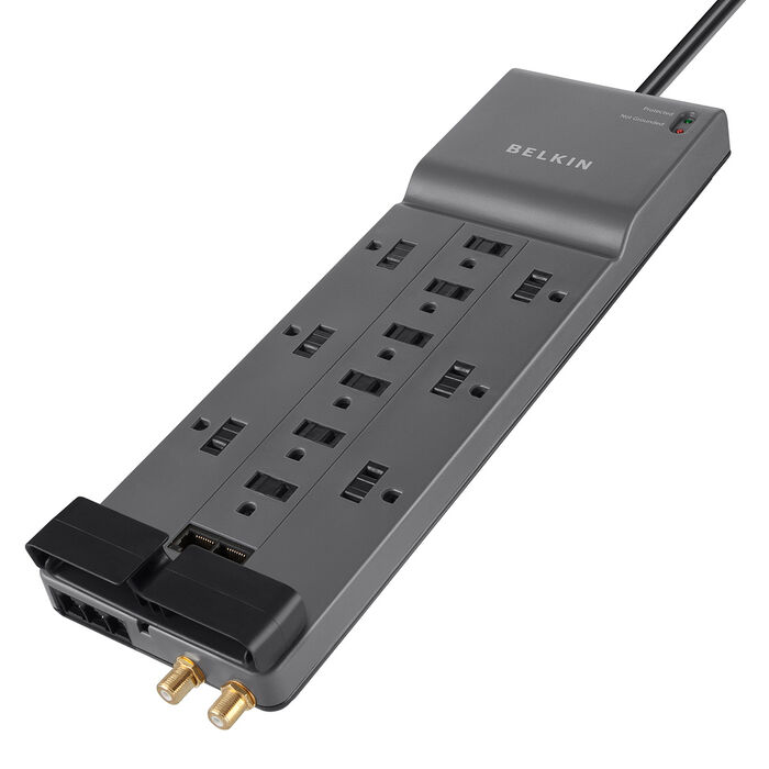 12 Outlet Surge Protector with Coax Protection, 10ft Cord | Belkin