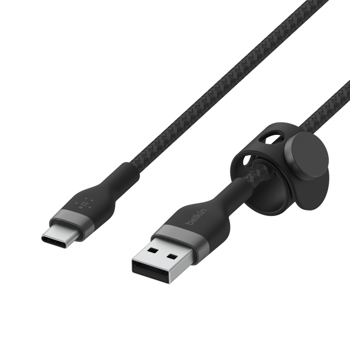 2m (6.6ft) USB-A to USB-C Charging Cable, Charge & Sync, USB A to USB C  Data Cord, M/M, Black, USB-IF Certified