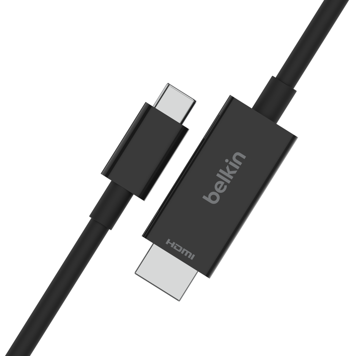 Vhbw Câble de données 2 en 1 HDMI vers USB (câble Y USB C 3.1 + USB A 2.0  vers prise HDMI) par ex compatible avec Apple Macbook - 2m
