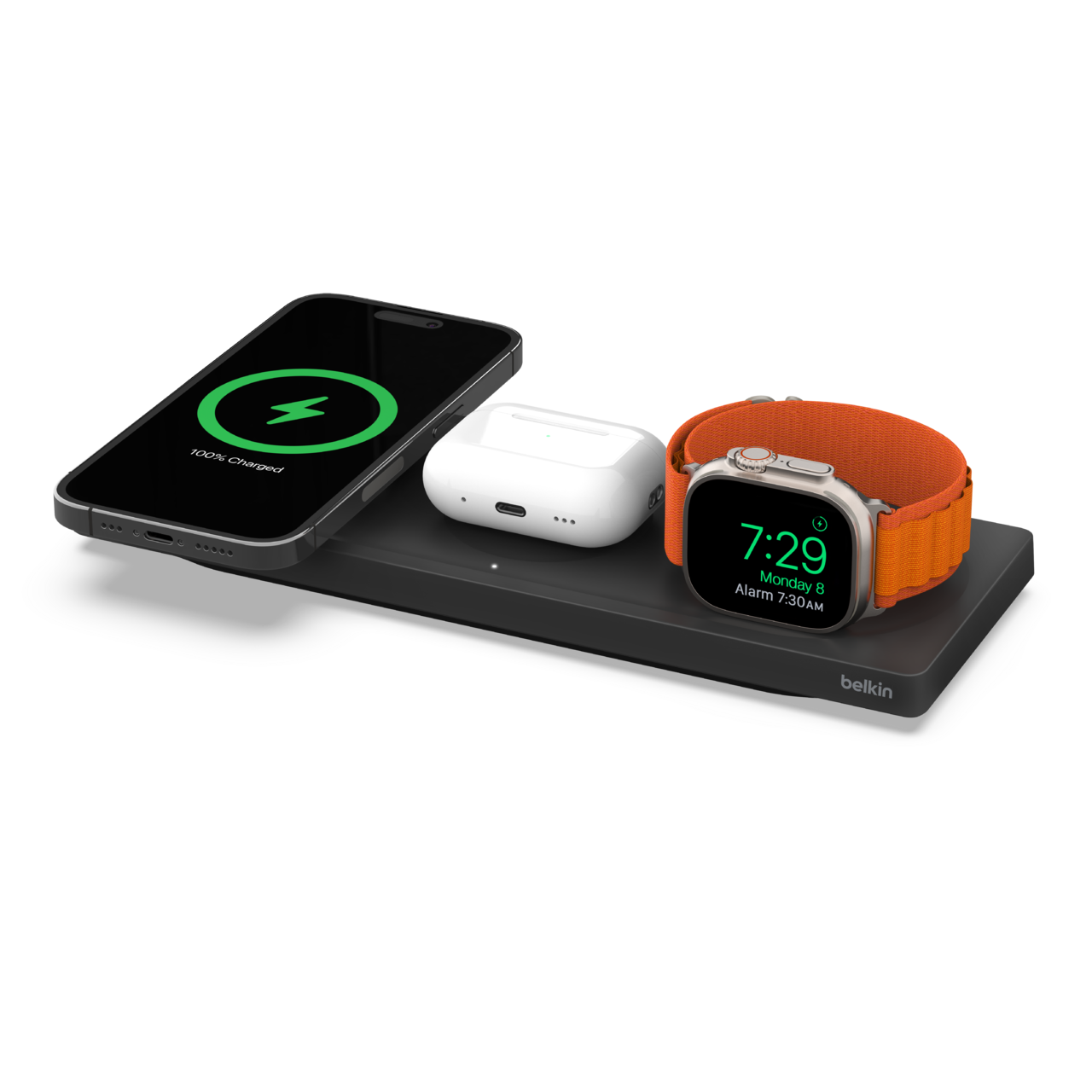 Chargeur sans fil magnétique 3 en 1 Apple et Samsung